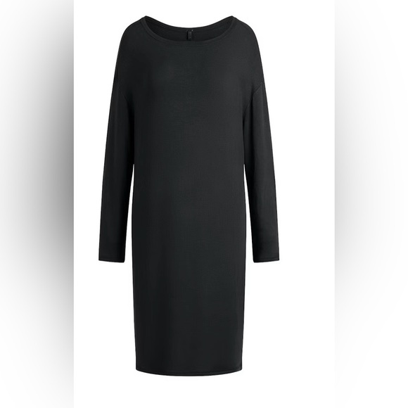SKIMS lightweight modal long sleeved tunic dress  NWT black-size M $98 onyx - Picture 6 of 11